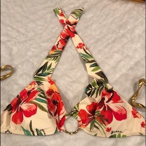 Guess Womens Floral Bikini Top  - Size Small